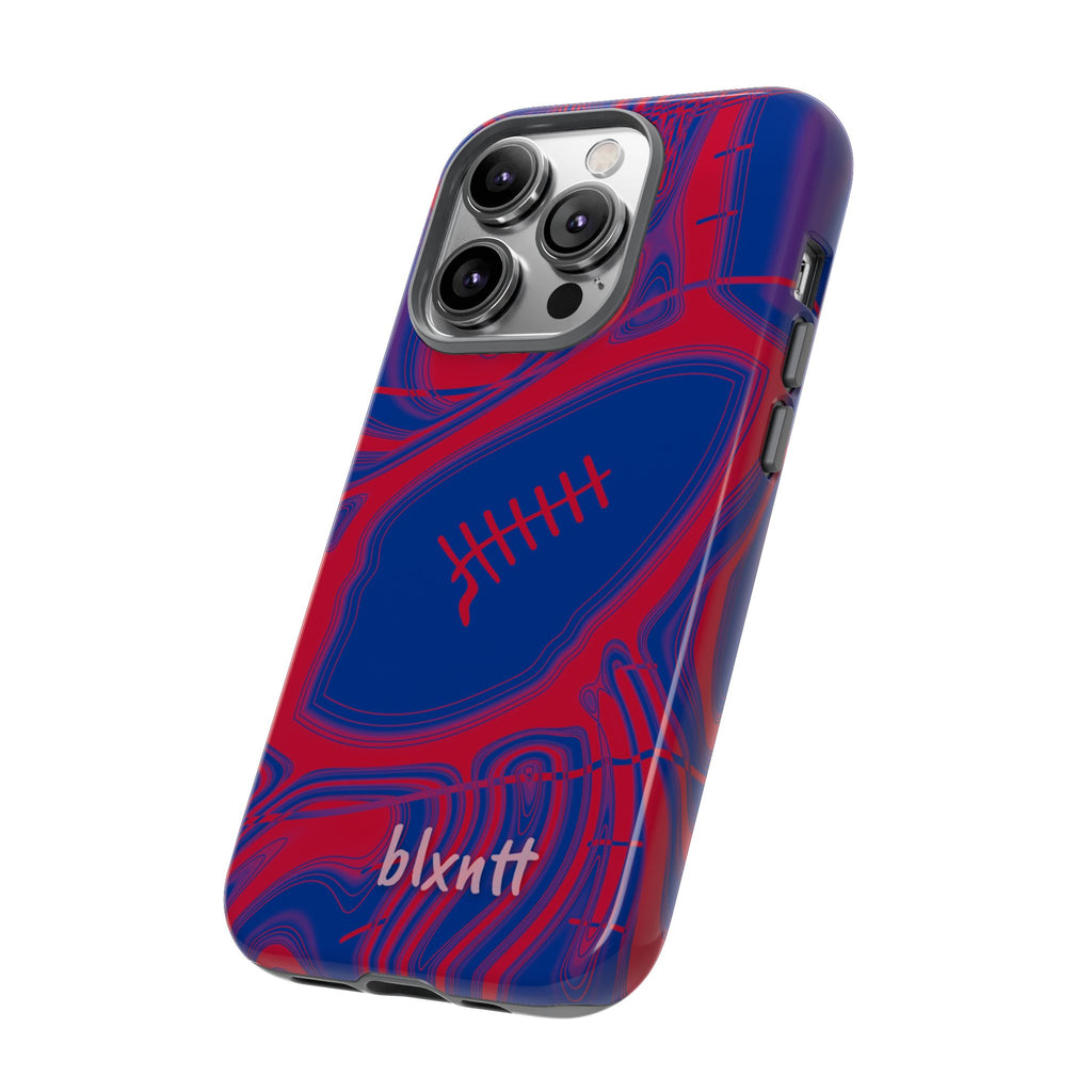 Royal Blue & Red Trippy Football Phone Case