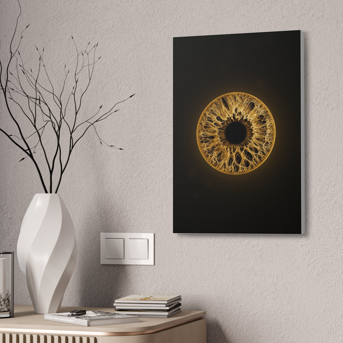 BLXNTT Iris – Lace Web Amber Glossy Canvas