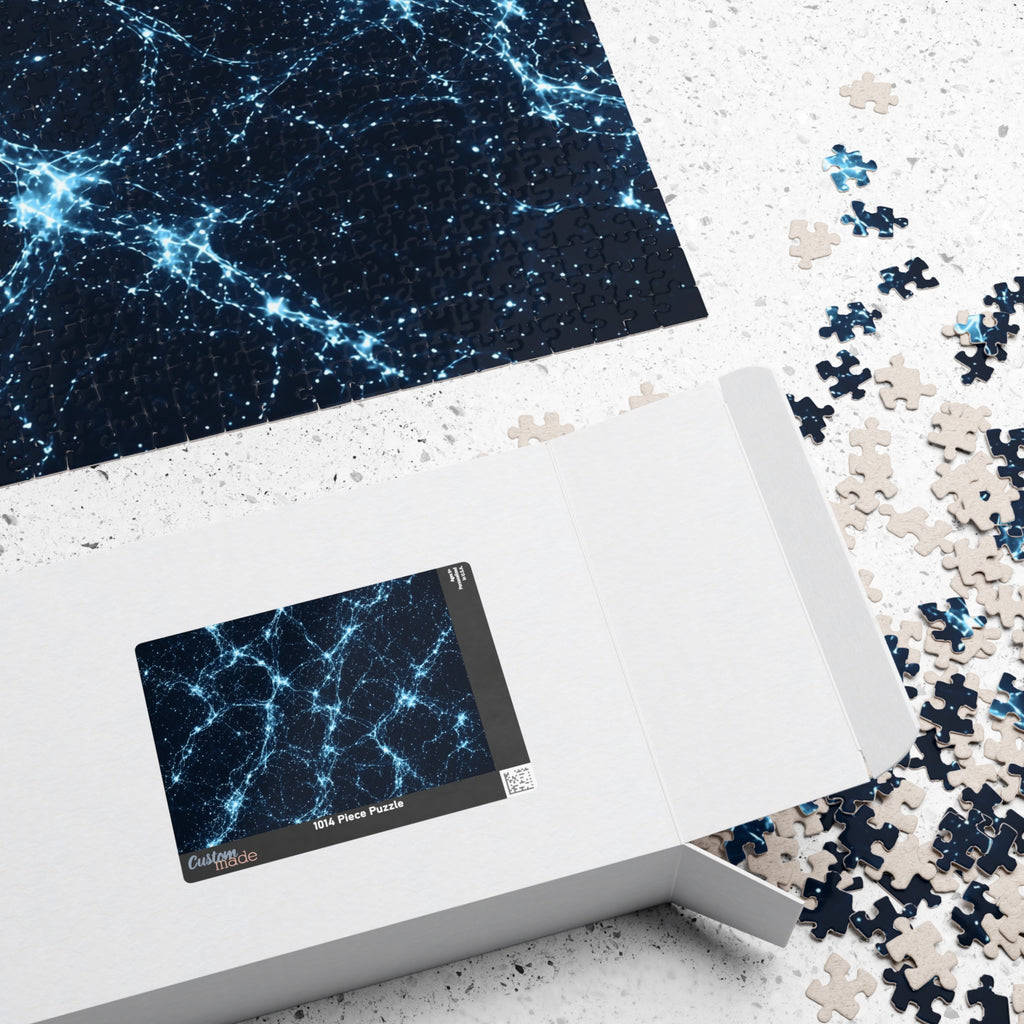 Neon Mycelium - Ice Crystal Jigsaw Puzzle