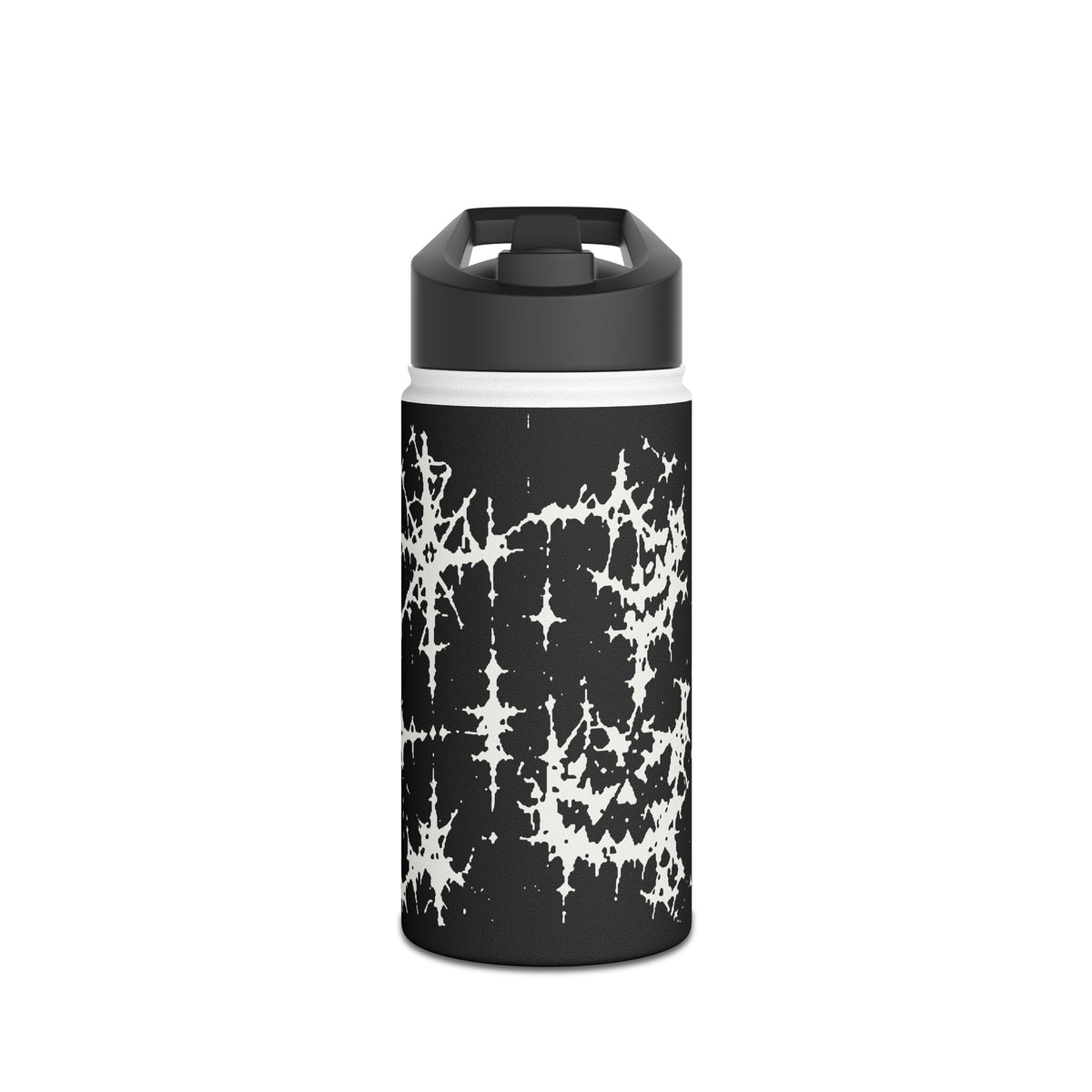 White Spiderweb Pumpkin Water Bottle