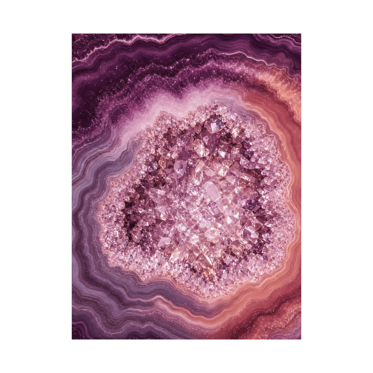 Geode Core - Rose Quartz Poster
