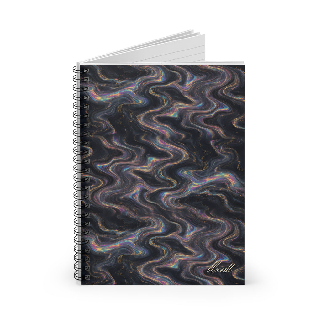 Galaxy Iridescent Marble Spiral Notebook