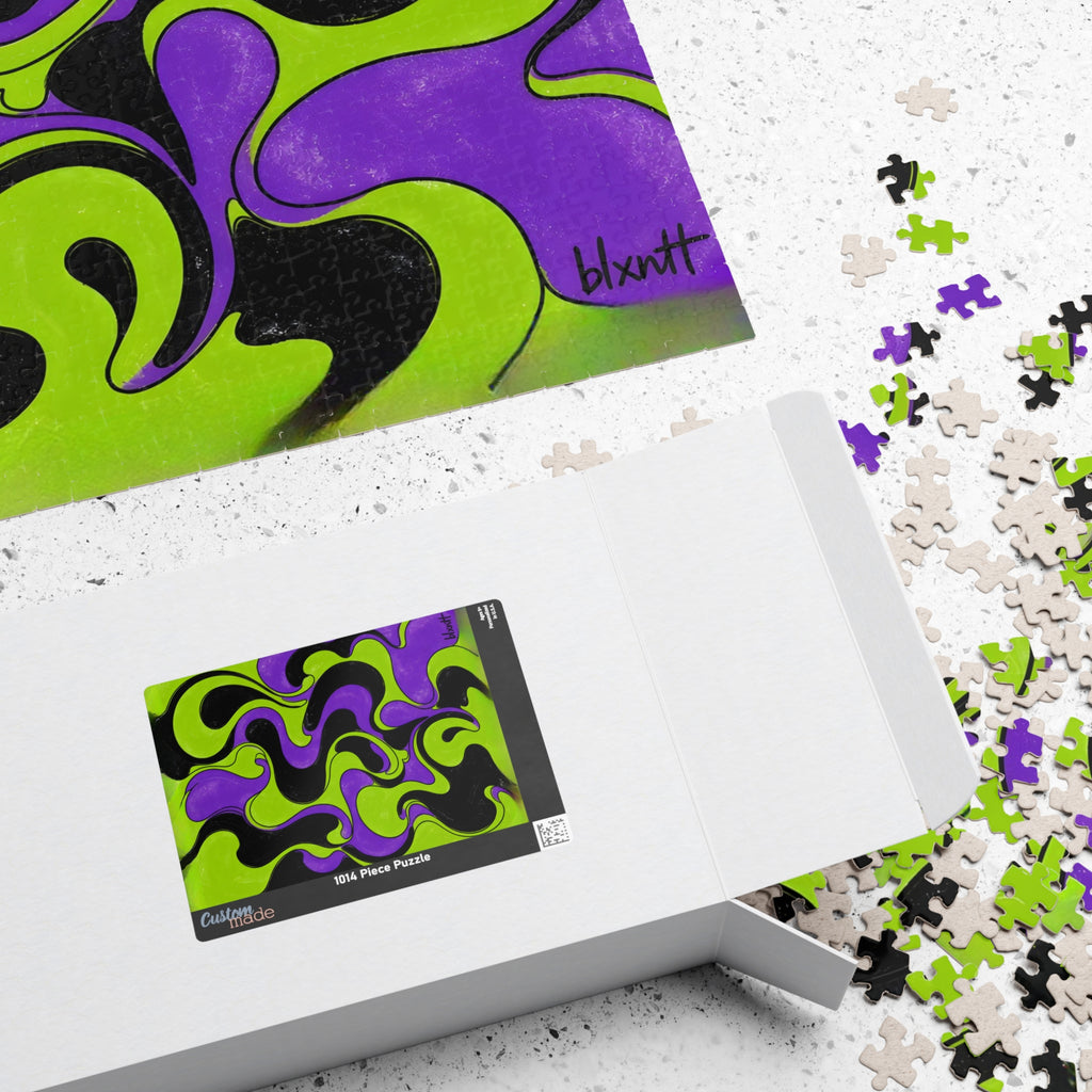 Fillmore Flow - Lime & Purple Jigsaw Puzzle