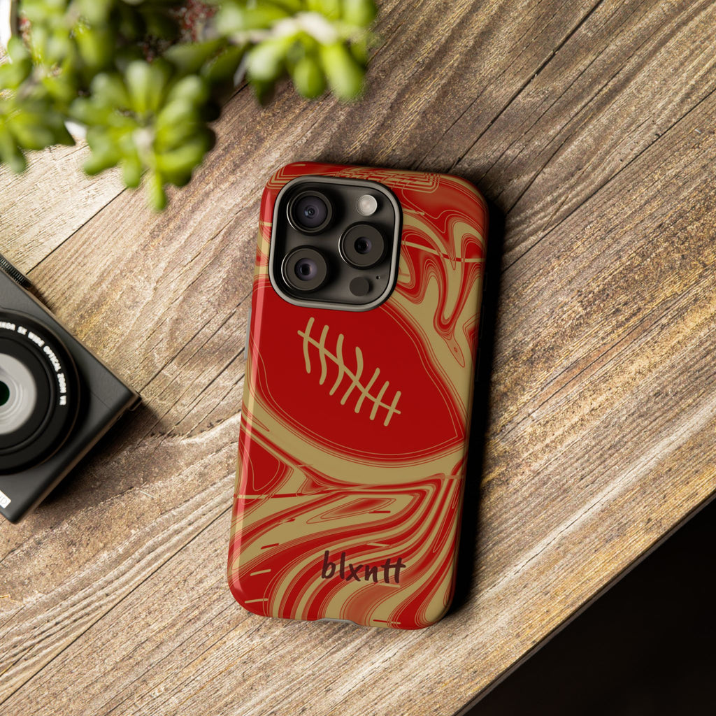 Scarlet & Gold Trippy Football Phone Case