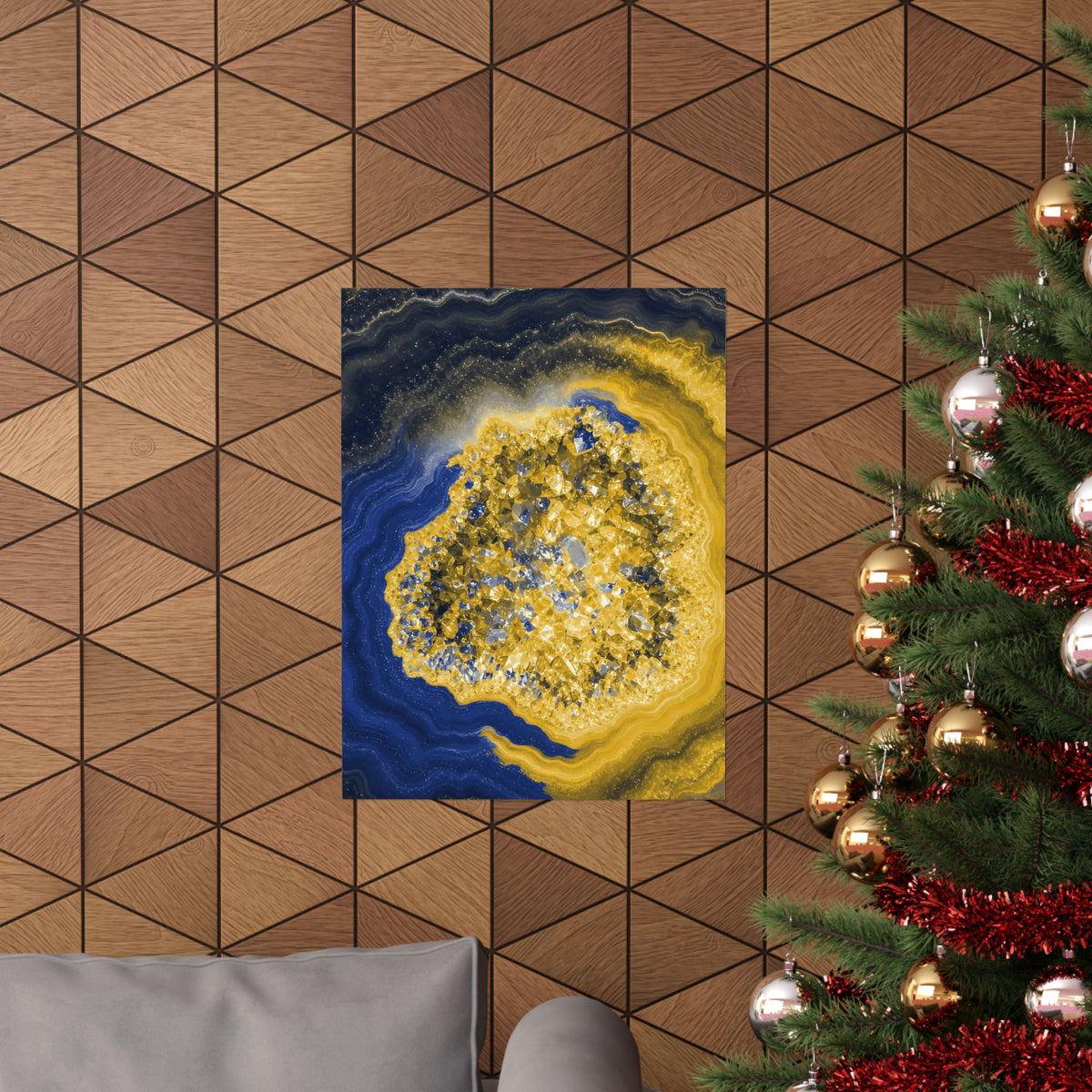 Geode Core - Mustard Navy Poster