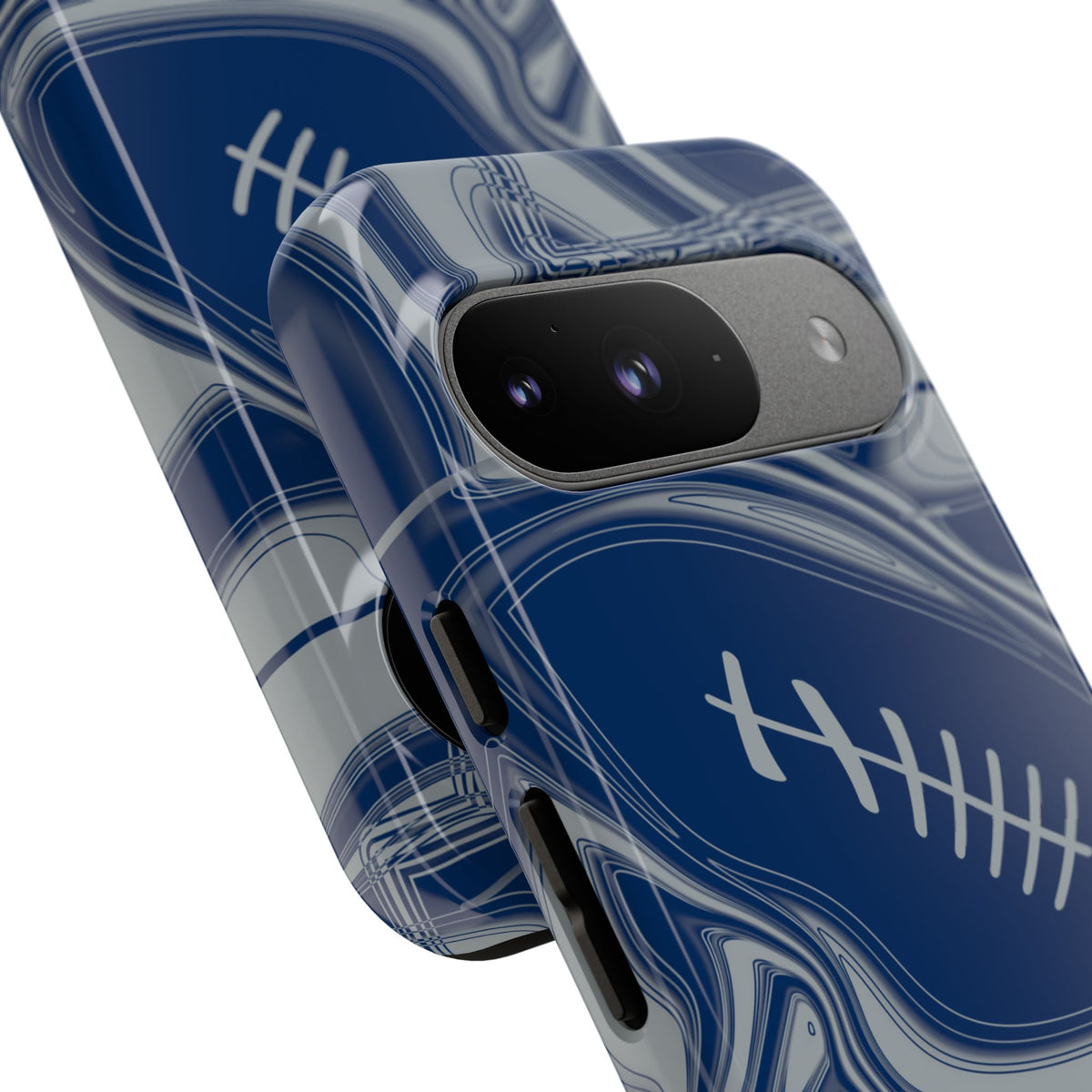 Blue & Gray Trippy Football Phone Case