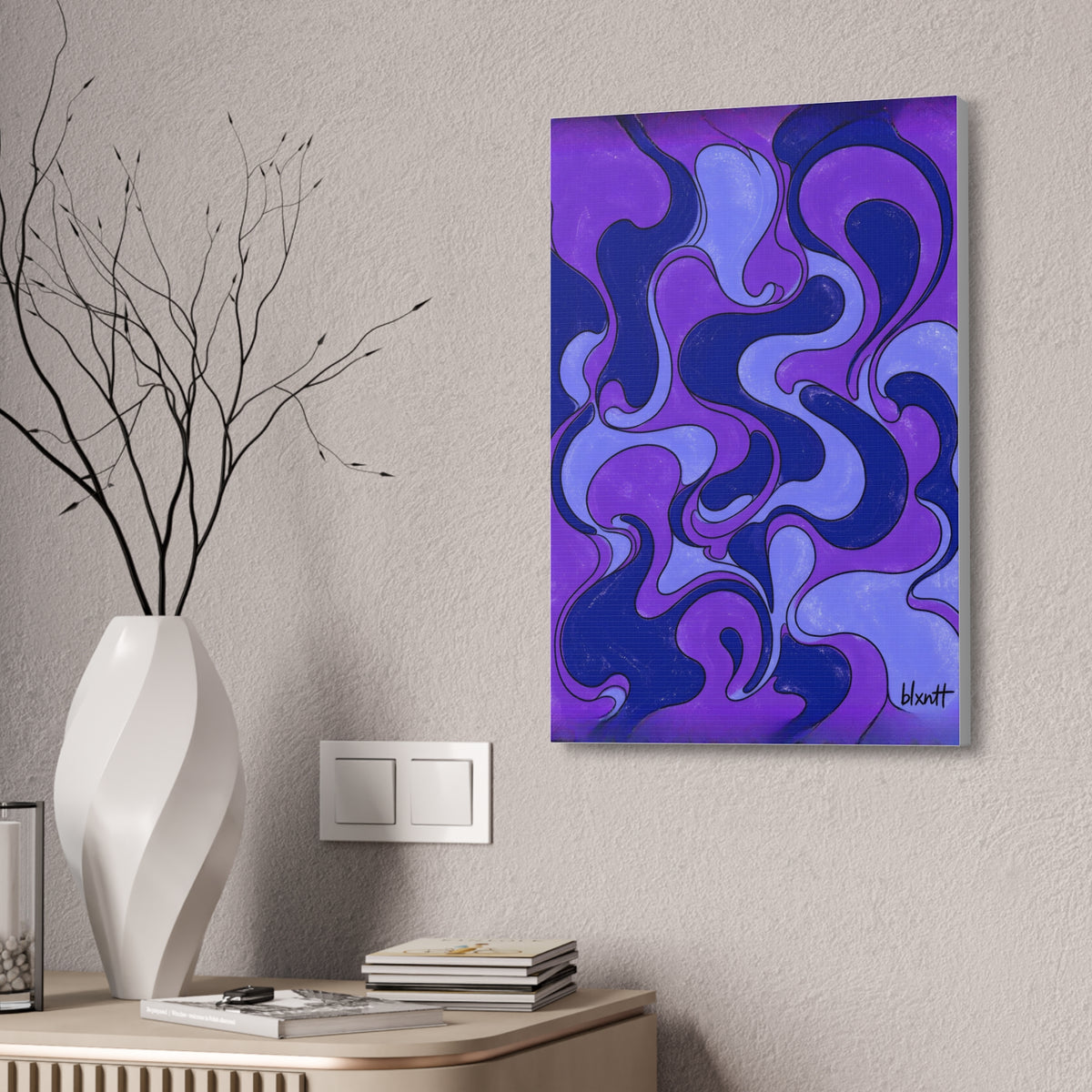 Fillmore Flow - Ultraviolet Glossy Canvas
