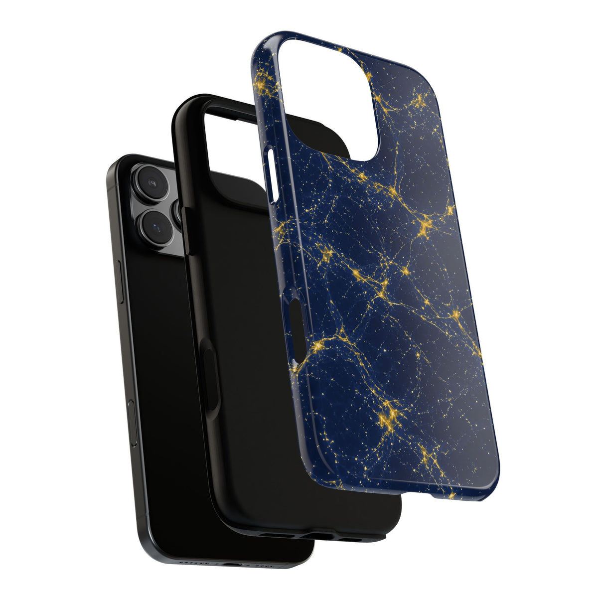 Neon Mycelium - Mustard Navy Phone Case