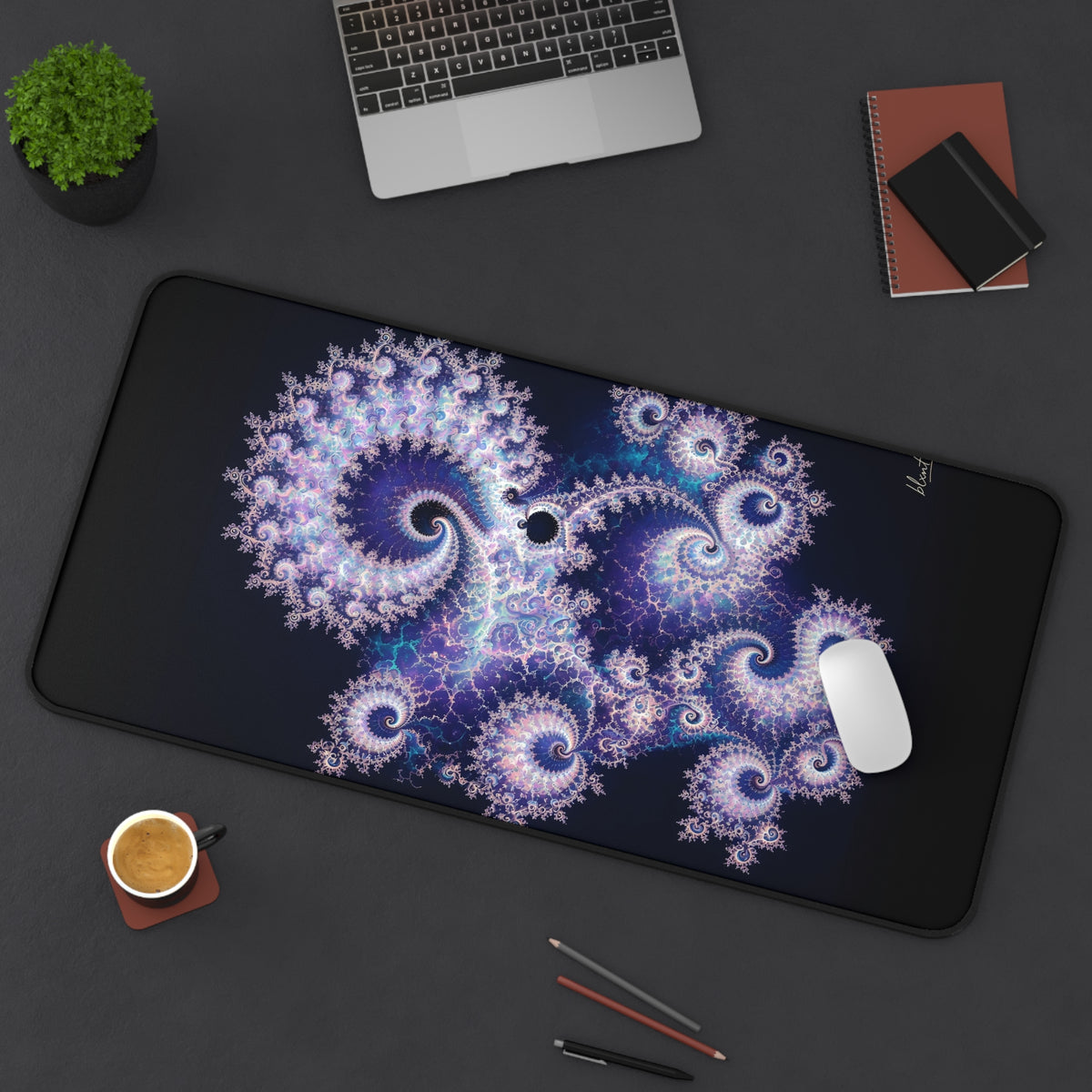 Copper Infinity - Holographic Opal Desk Mat