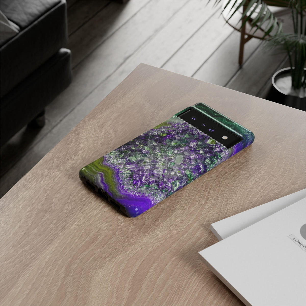 Geode Core - Ruby Emerald Phone Case
