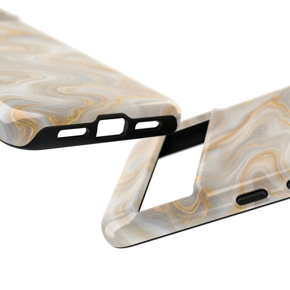 White & Gold Marble Phone Case