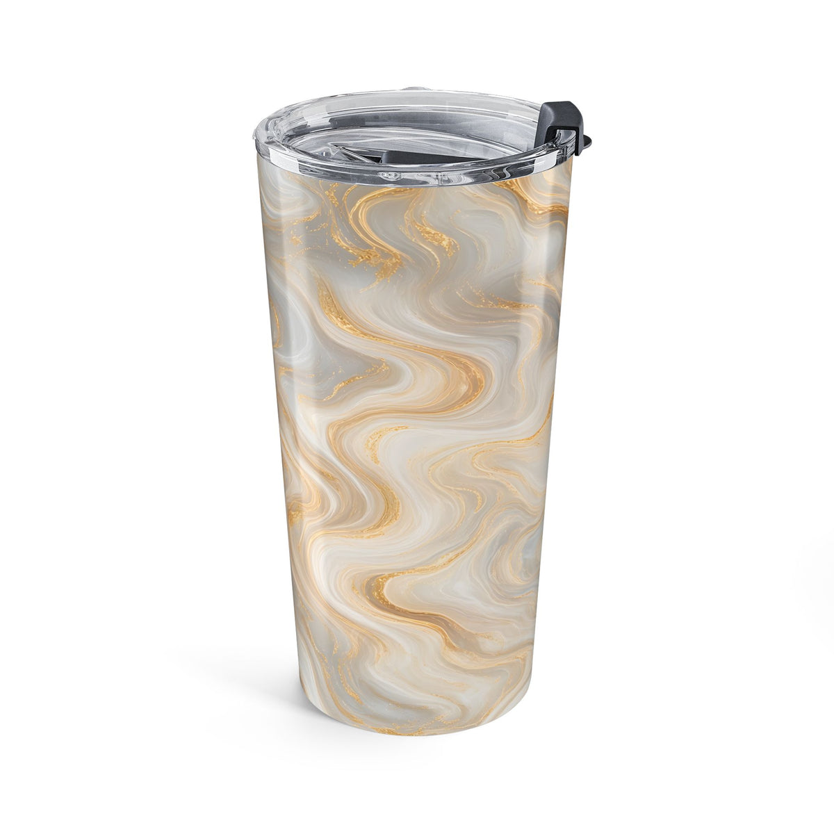 White & Gold Marble 20oz Tumbler