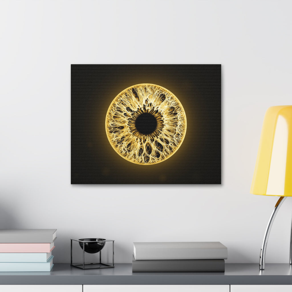BLXNTT Iris – Lace Web Molten Gold Glossy Canvas