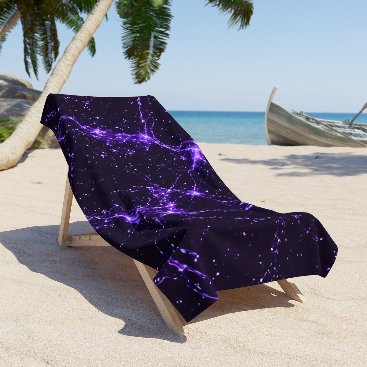 Neon Mycelium - Ultraviolet Beach Towel