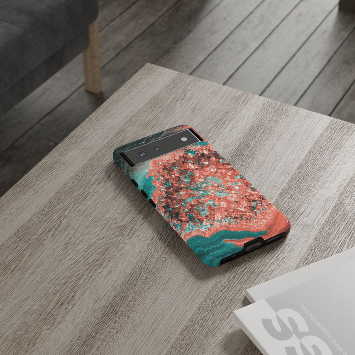 Geode Core - Coral Teal Phone Case