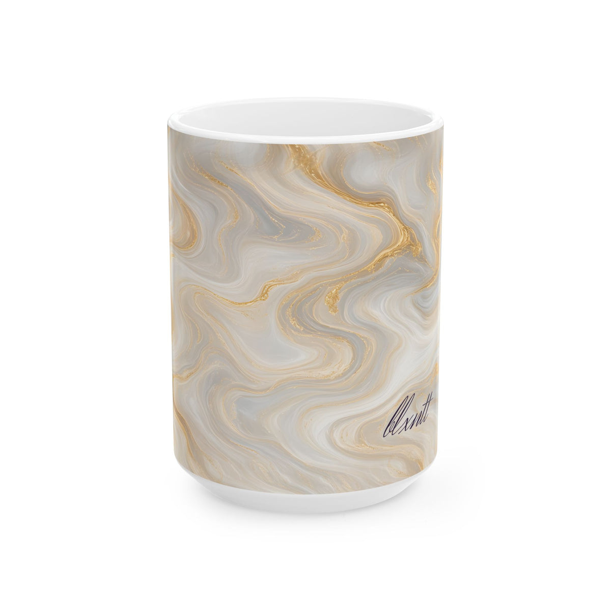 White & Gold Marble Mug