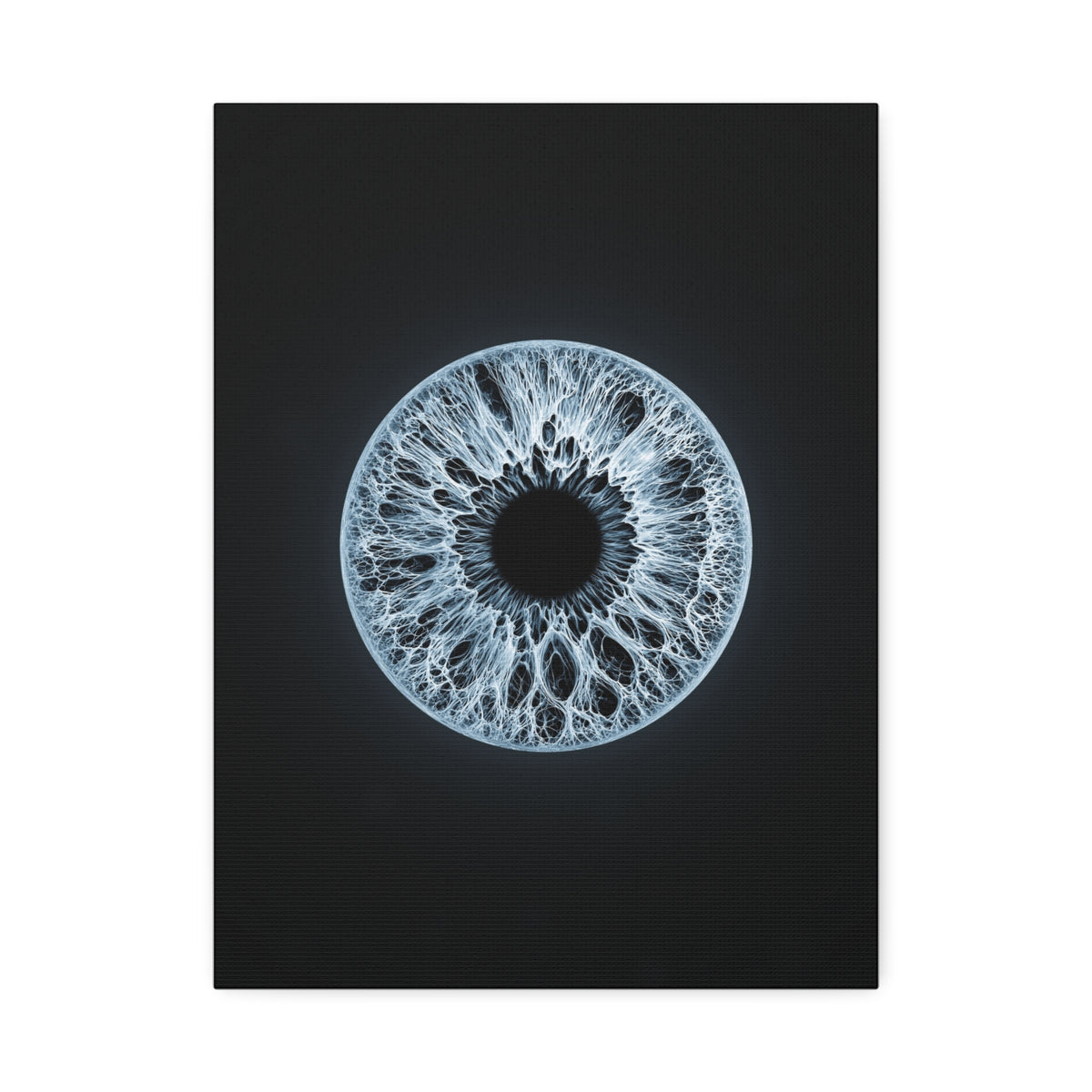 BLXNTT Iris – Lace Web Ice Blue Glossy Canvas