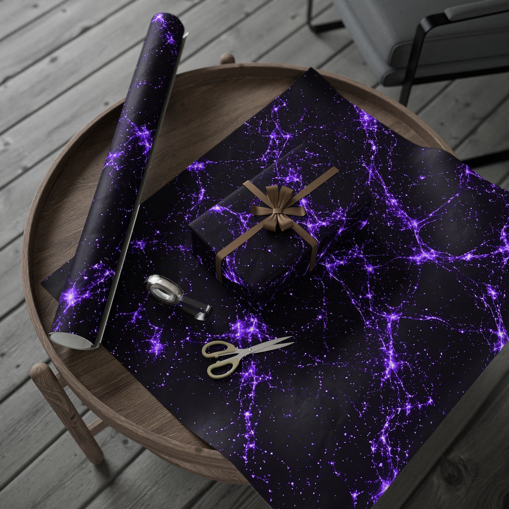 Neon Mycelium - Ultraviolet Wrapping Paper