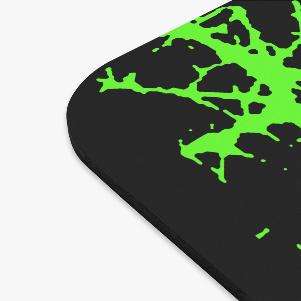 Green Spiderweb Pumpkin Mouse Pad