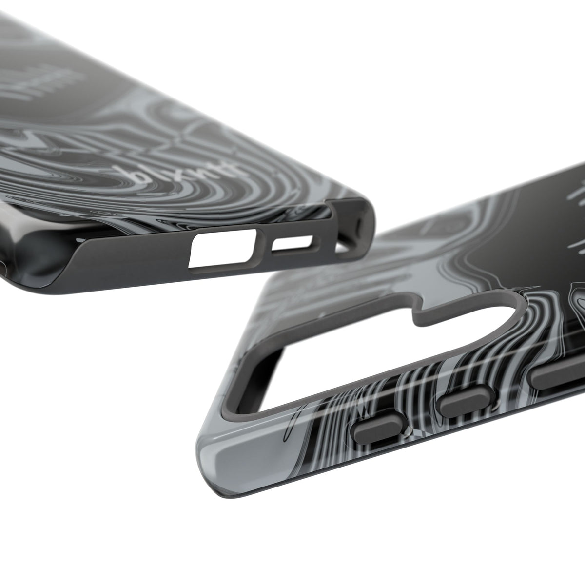 Black & Silver Trippy Football Phone Case