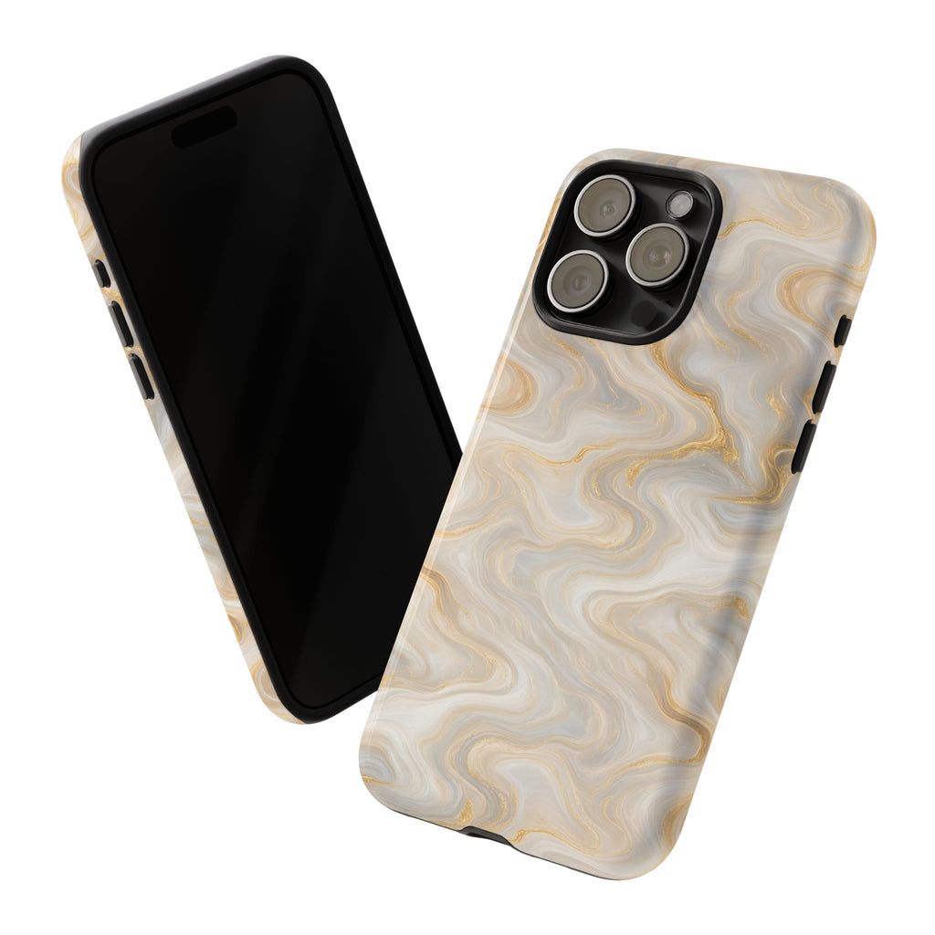 White & Gold Marble Phone Case