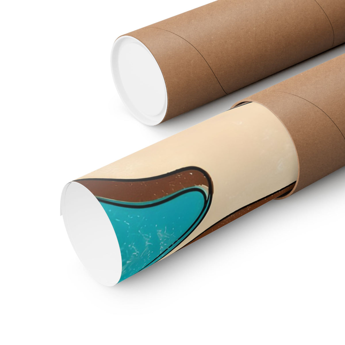 Fillmore Flow - Turquoise & Chocolate Poster