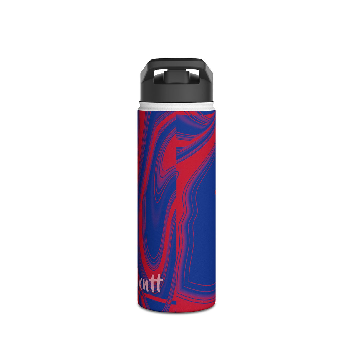 Royal Blue & Red Trippy Football Water Bottle