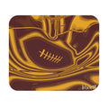 Burgundy & Gold Trippy Football Mouse Pad