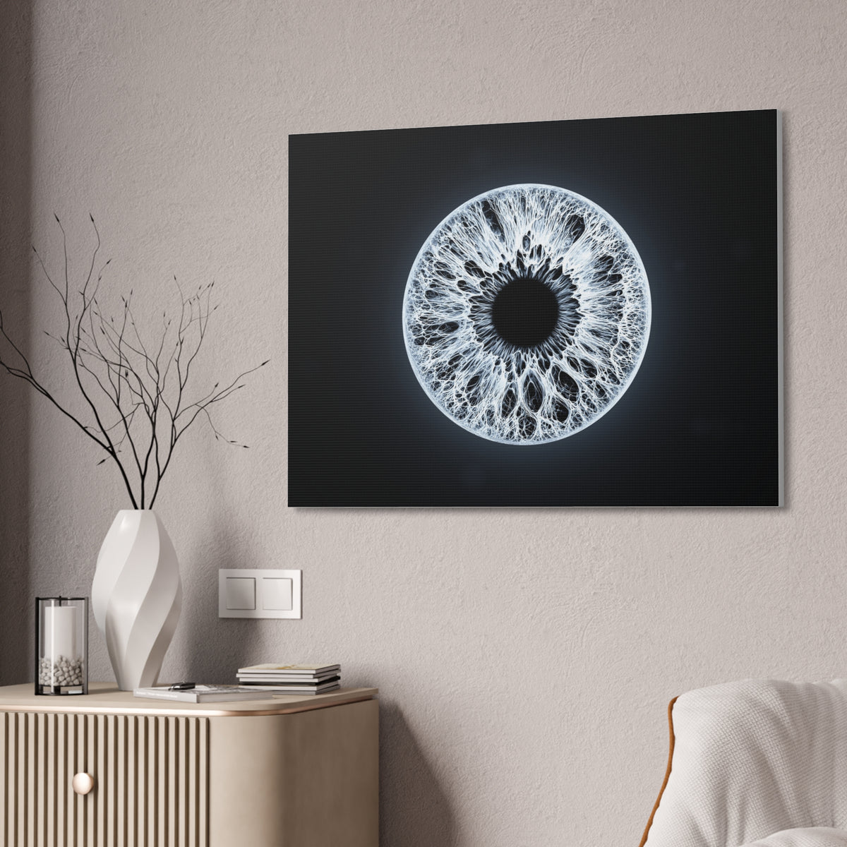 BLXNTT Iris – Lace Web Ice Silver Glossy Canvas