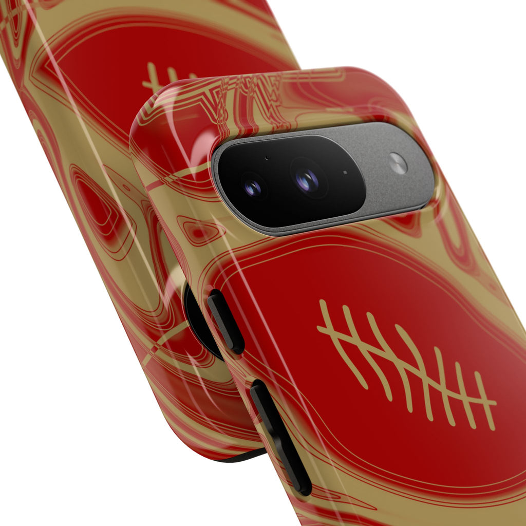 Scarlet & Gold Trippy Football Phone Case
