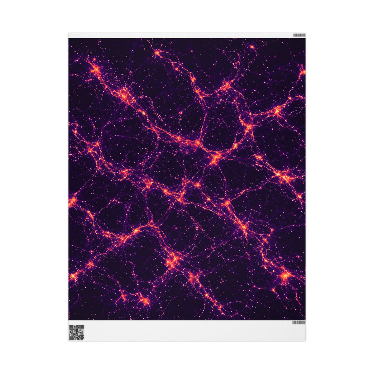 Neon Mycelium - Sunset Synapse Wrapping Paper