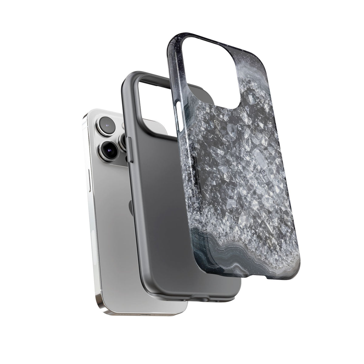 Geode Core - Silver Smoke Phone Case