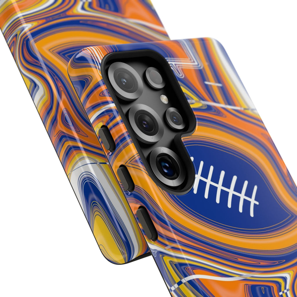 Royal Blue & Yellow Trippy Football Phone Case