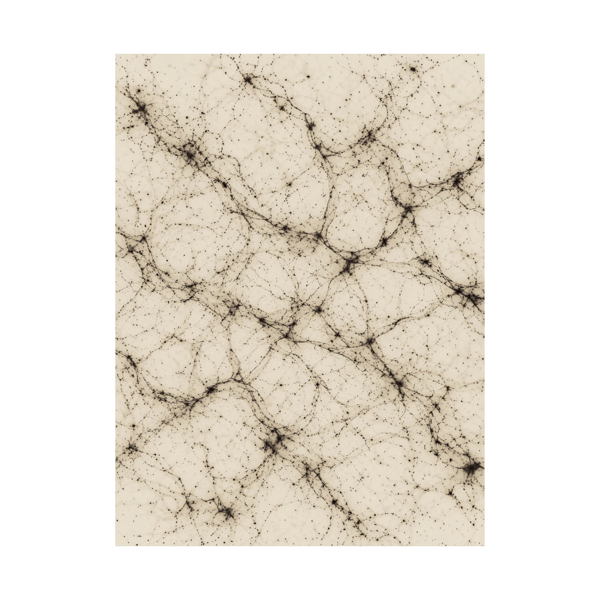 Neon Mycelium - Ink on Paper Poster