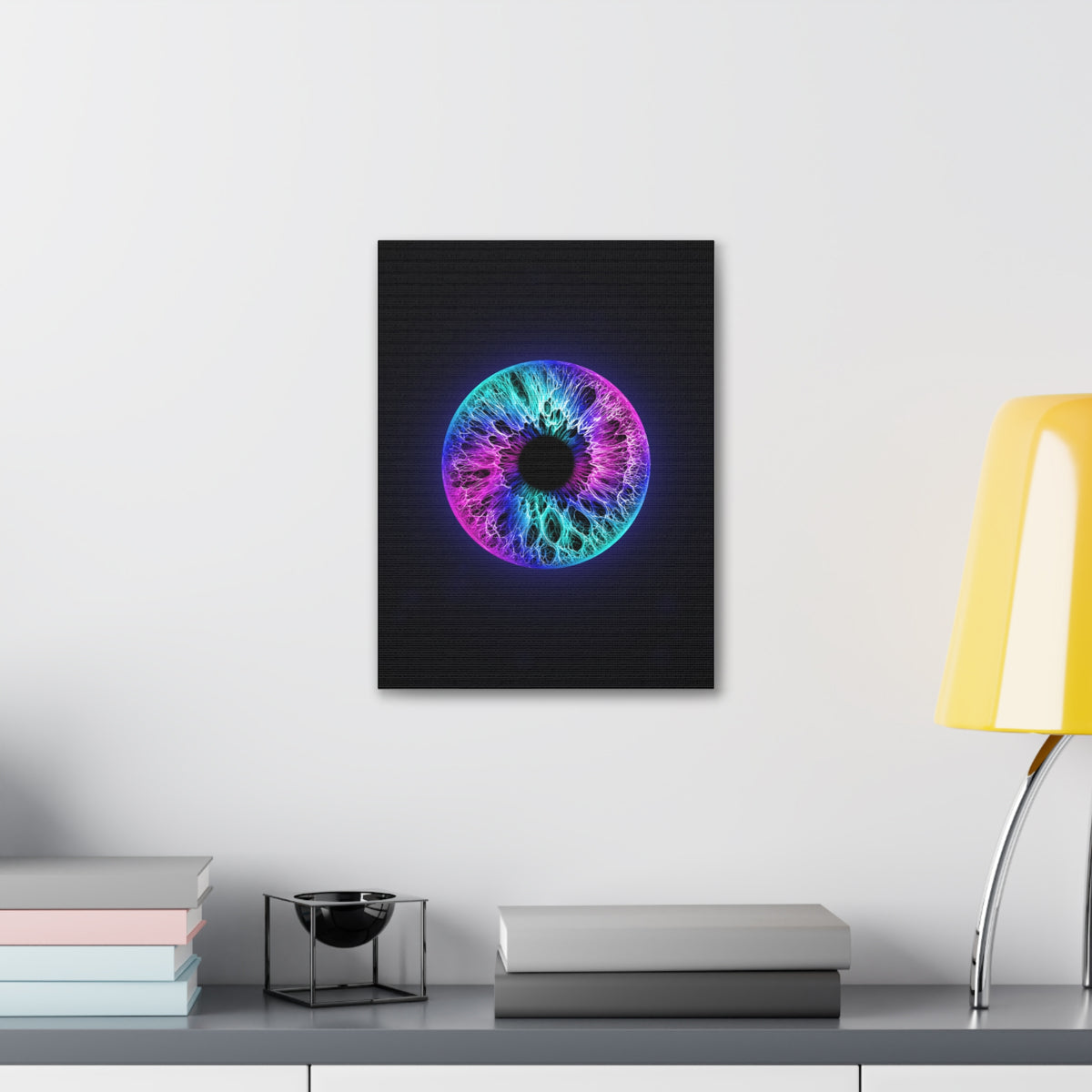 BLXNTT Iris – Lace Web Galaxy Teal Magenta Glossy Canvas