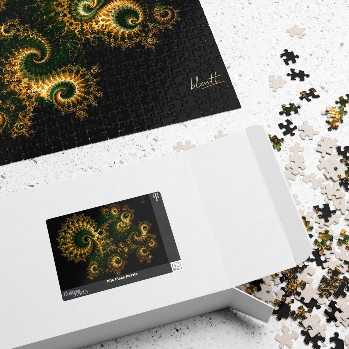 Copper Infinity - Emerald & Gold Jigsaw Puzzle