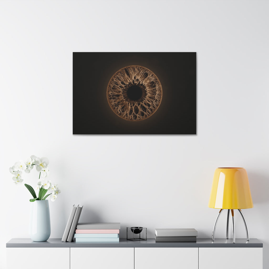 BLXNTT Iris – Lace Web Dark Brown Glossy Canvas