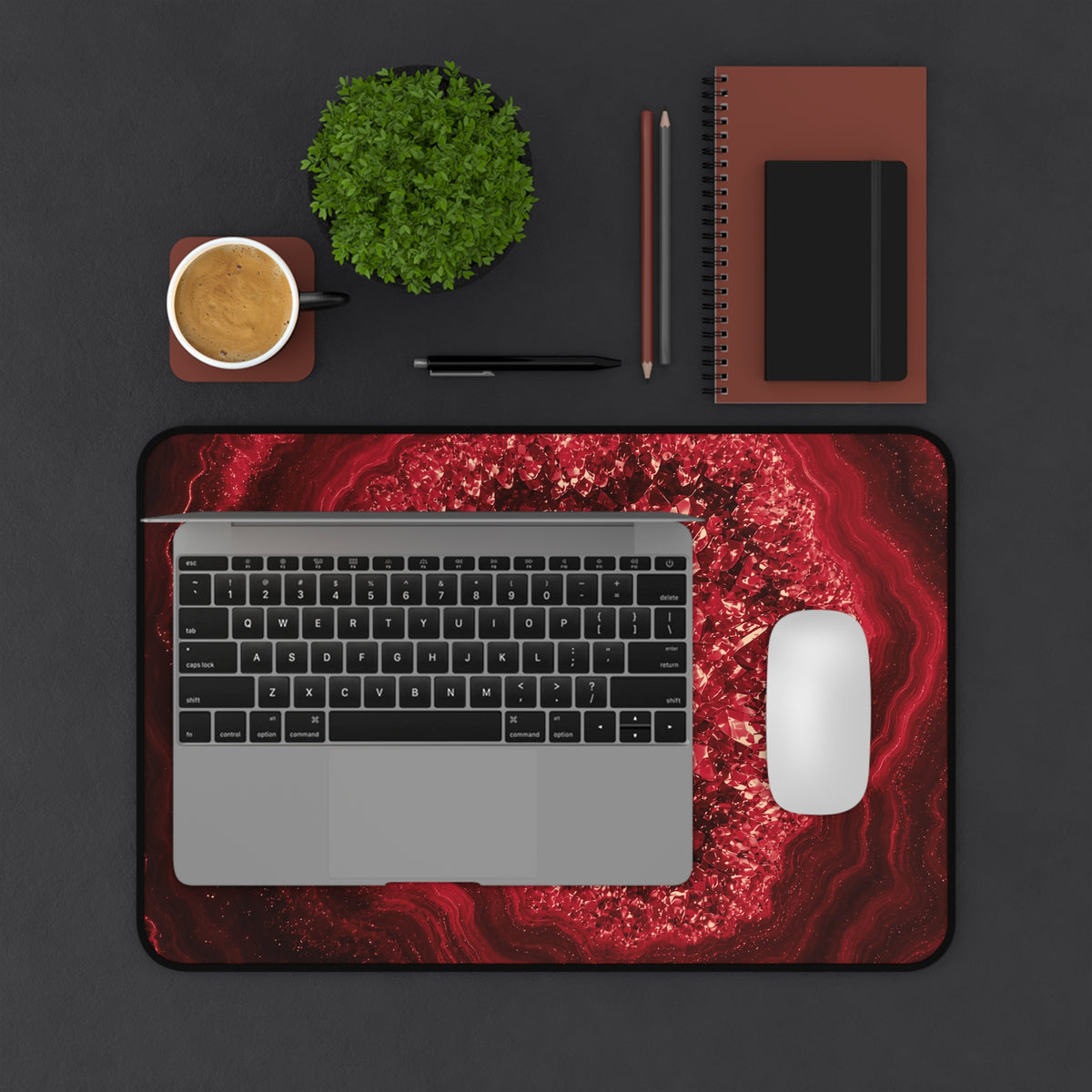 Geode Core - Cherry Cola Desk Mat