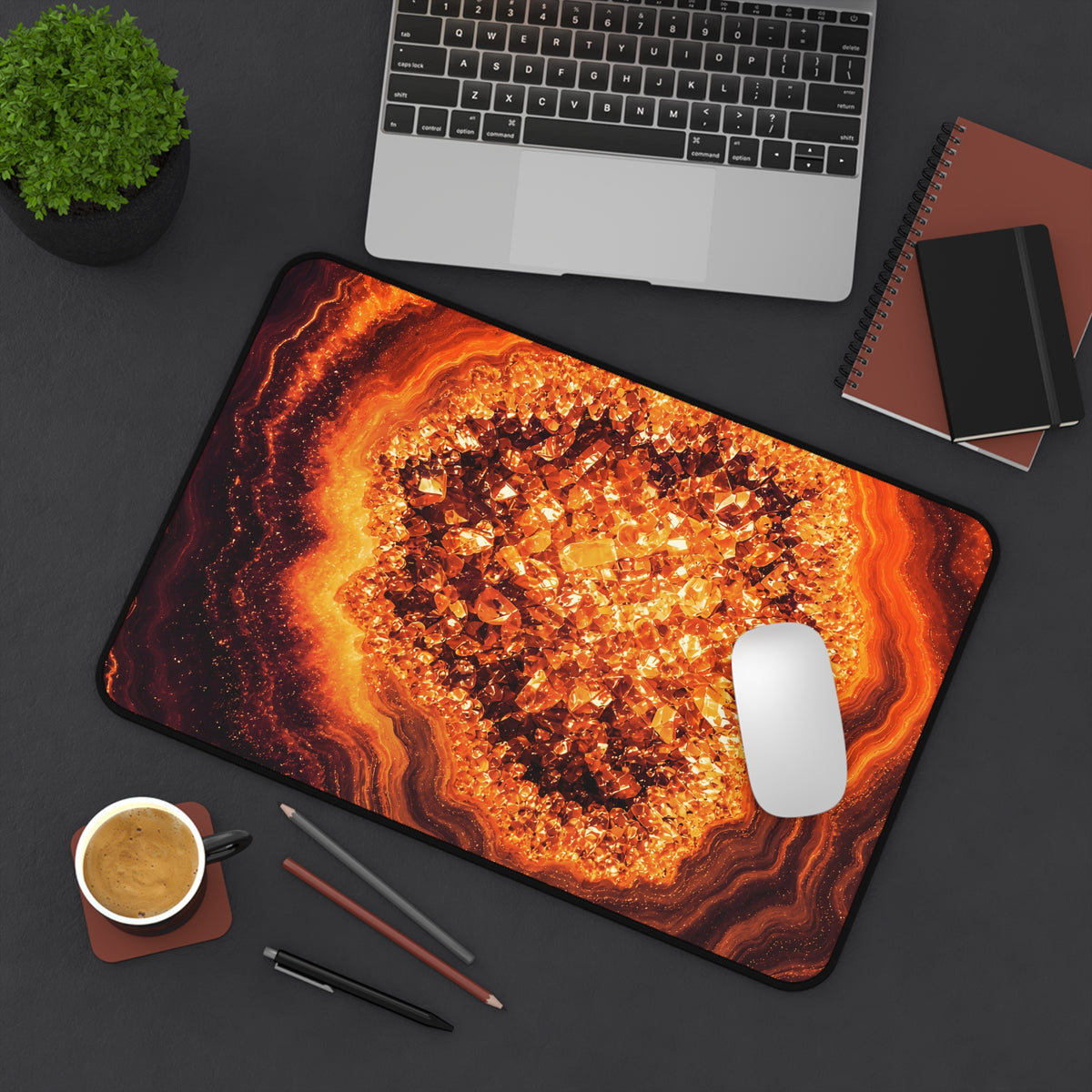 Geode Core - Molten Lava Desk Mat