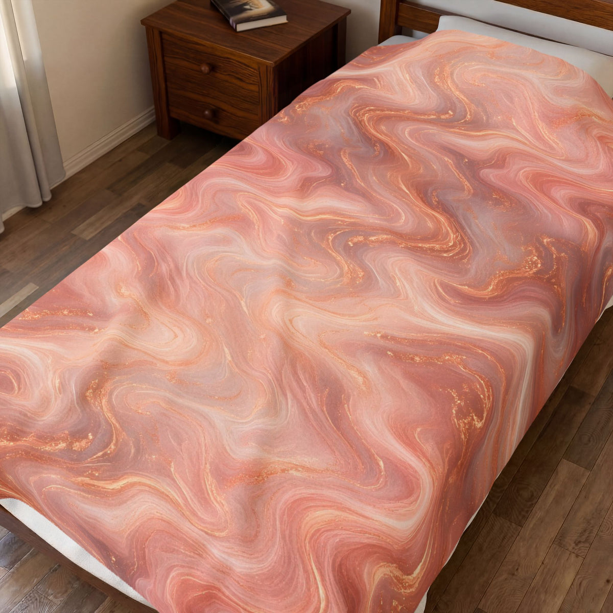 Rose Gold Marble Blanket