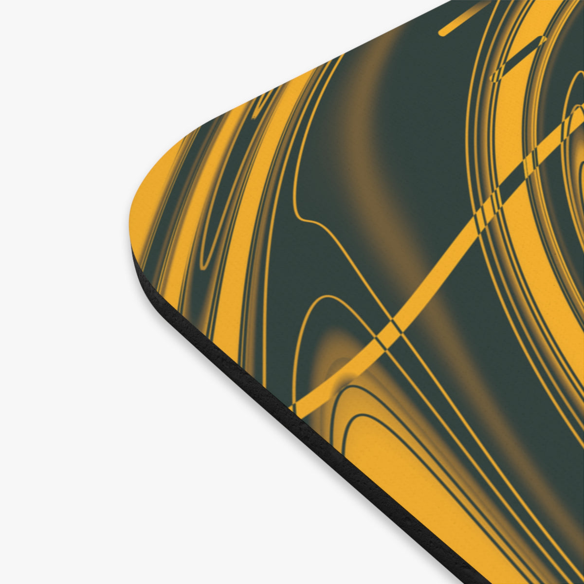 Green & Gold Trippy Football Mouse Pad
