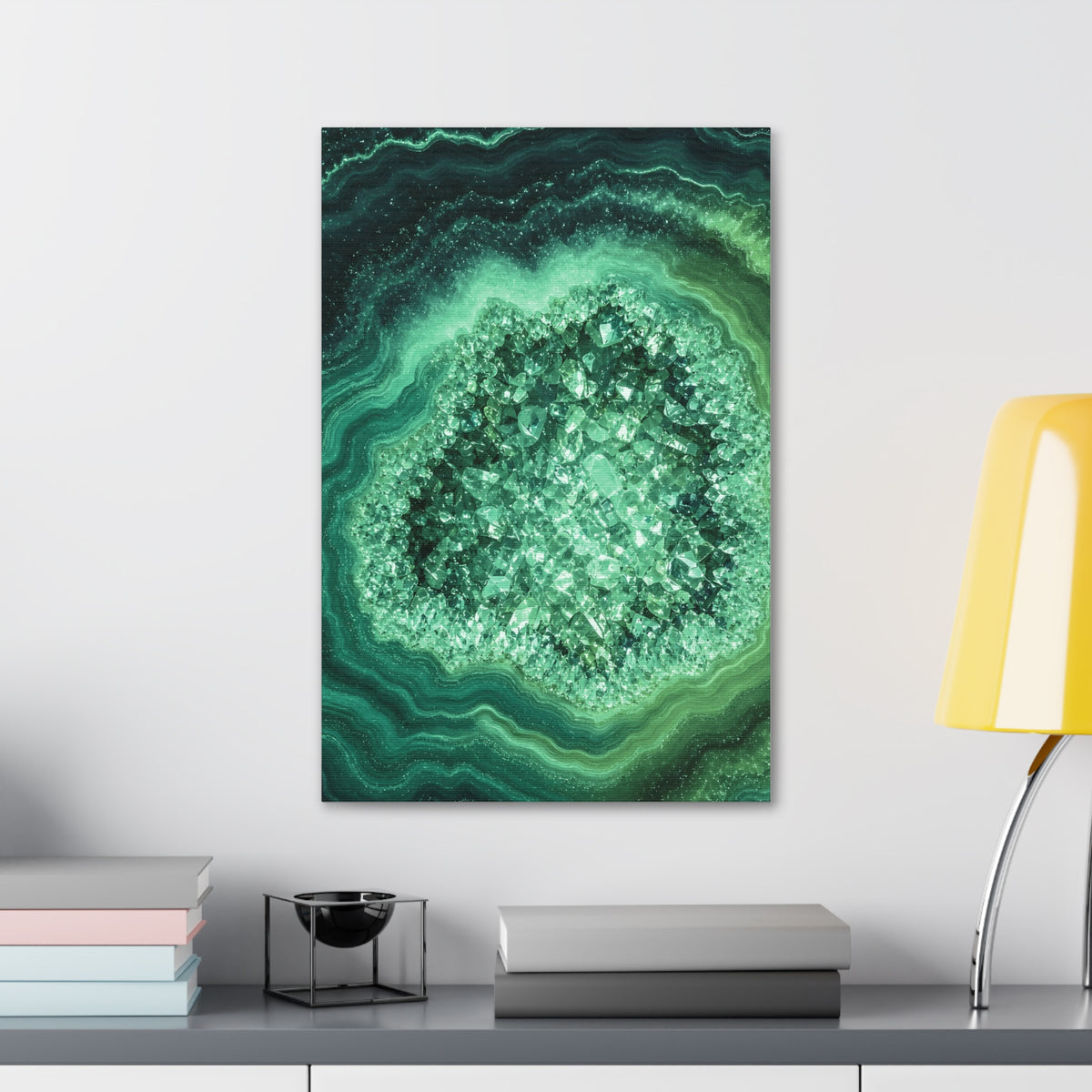 Geode Core - Jade Temple Glossy Canvas