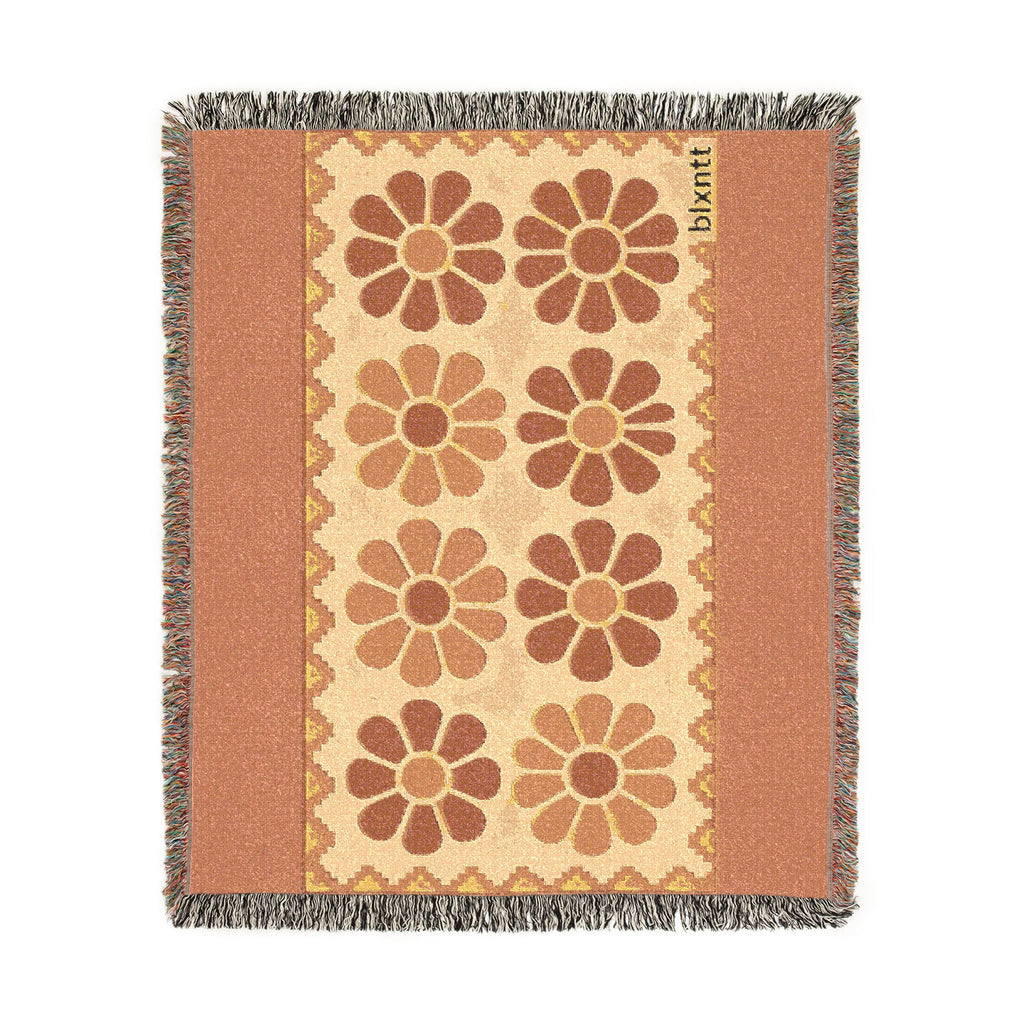 BLXNTT Orange Hippie Woven Blanket #4