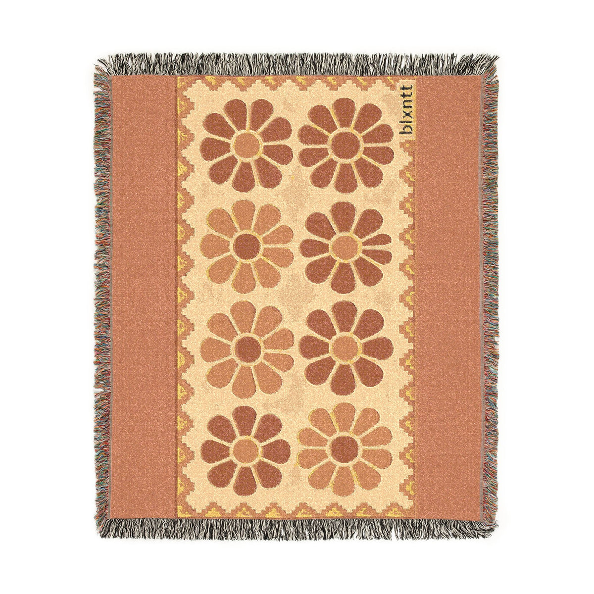 BLXNTT Orange Hippie Woven Blanket #4