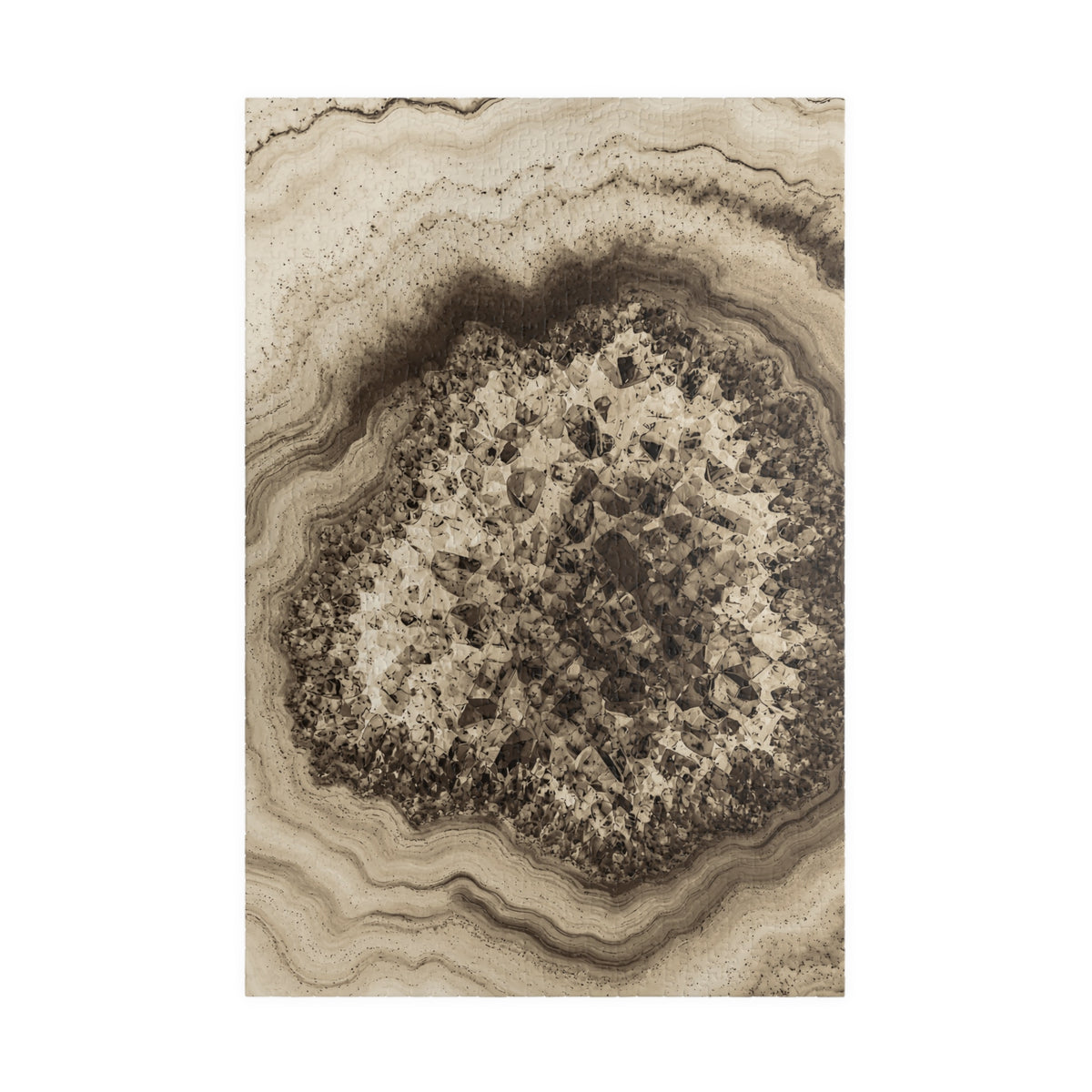 Geode Core - Ink on Paper Jigsaw Puzzle