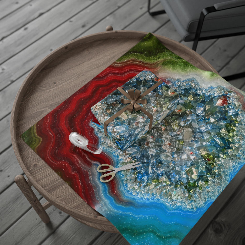 Geode Core - Lagoon Wrapping Paper