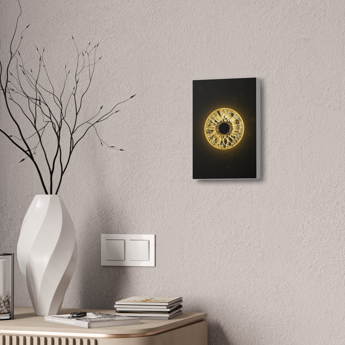 BLXNTT Iris – Lace Web Molten Gold Glossy Canvas