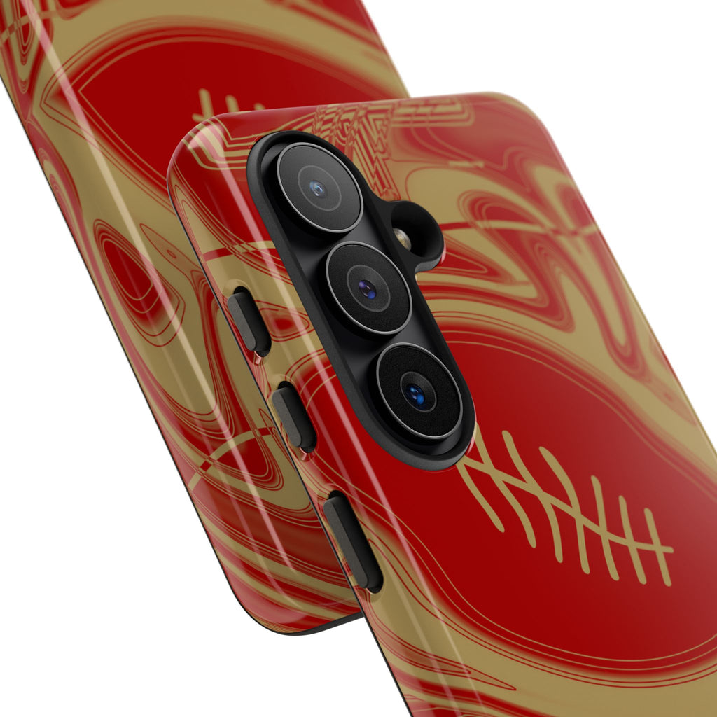 Scarlet & Gold Trippy Football Phone Case