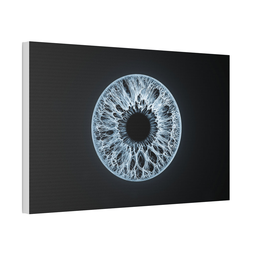 BLXNTT Iris – Lace Web Ice Blue Glossy Canvas