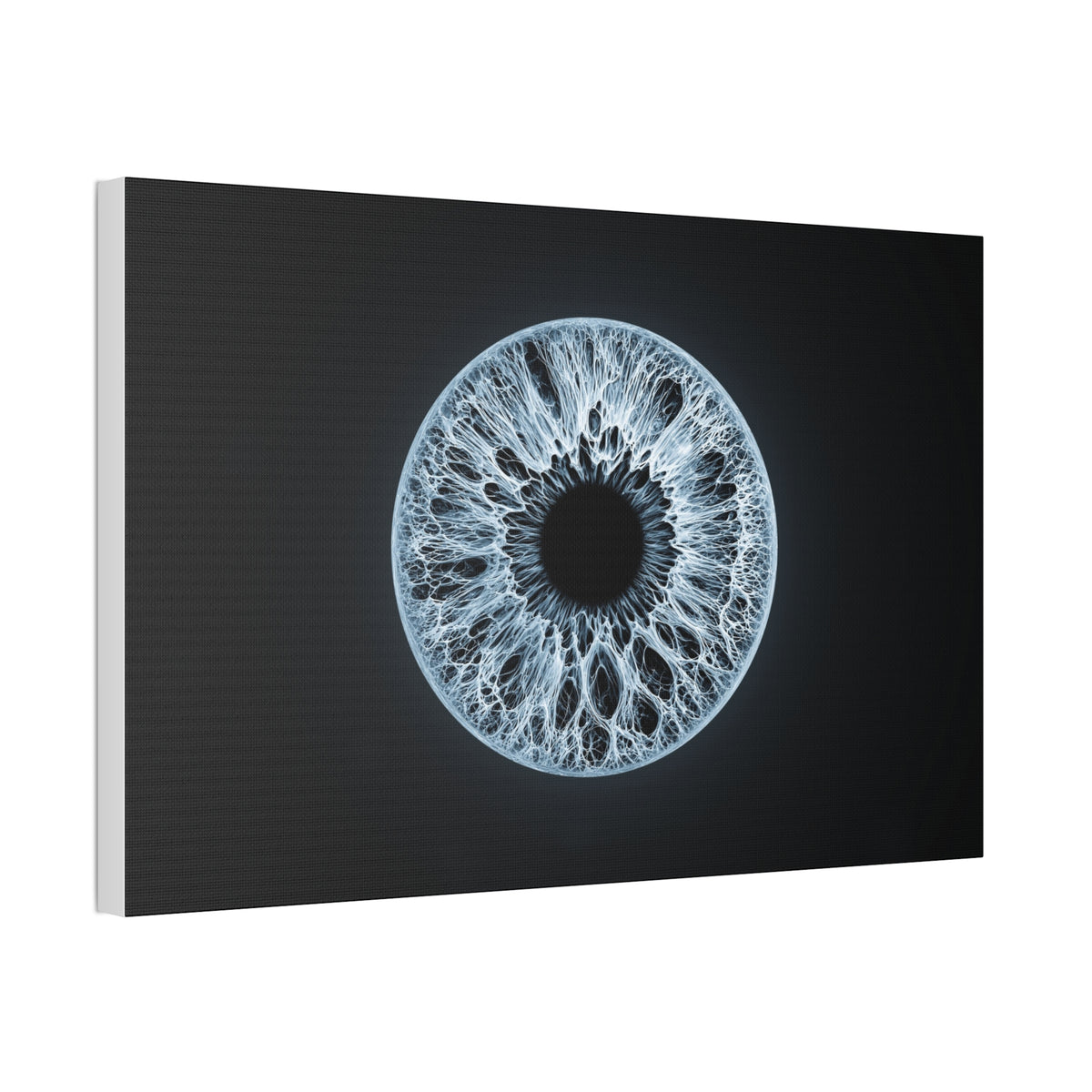 BLXNTT Iris – Lace Web Ice Blue Glossy Canvas